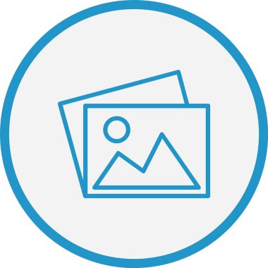 Resim Çizgisi Mavi Çember