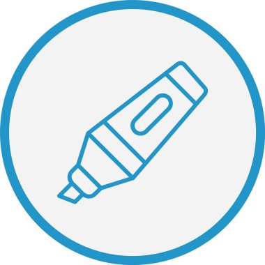 İşaretleyici Çizgisi Mavi Çember