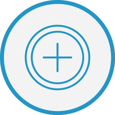 Artı İşaret Çizgisi Mavi Çember