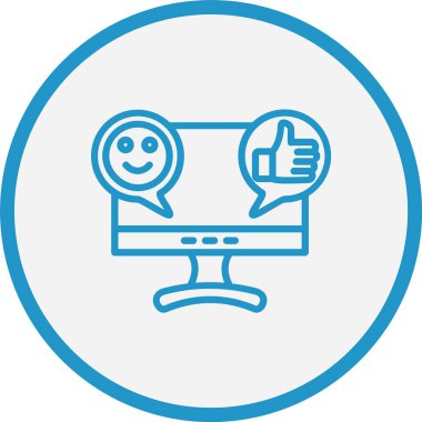 Tepkime Çizgisi Mavi Çember