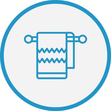 Havlu Çizgisi Mavi Çember