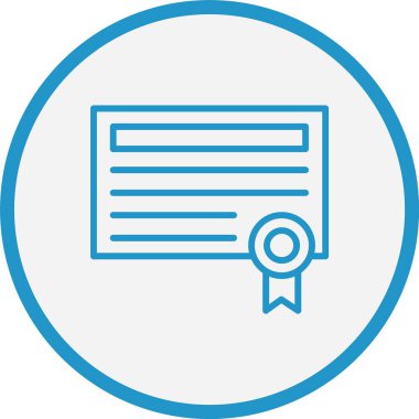 Sertifika Satırı Mavi Çember