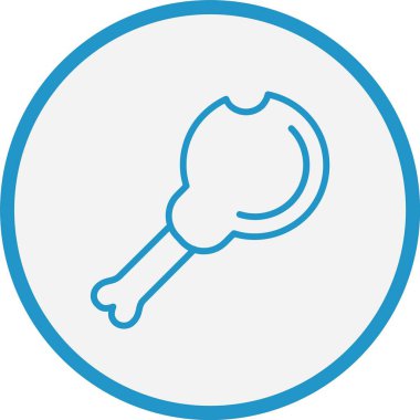 Tavuk Bacağı Çizgisi Mavi Çember