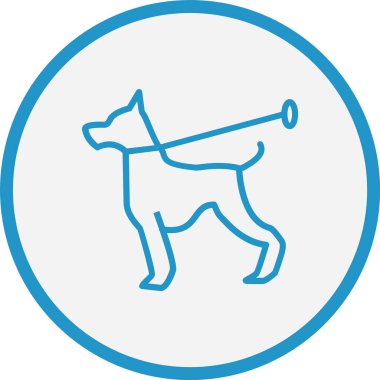 Köpek Yürüyüş Hattı Mavi Çember