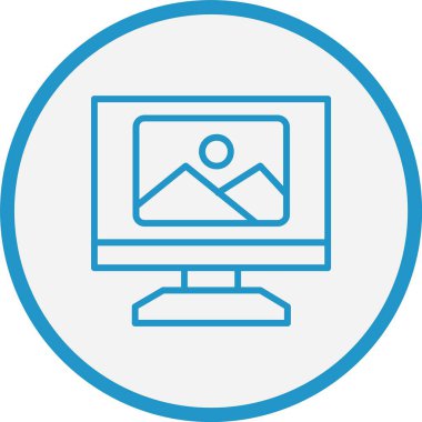 Grafik Düzenleyici Satırı Mavi Çember