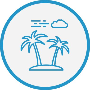 Ada Çizgisi Mavi Çember