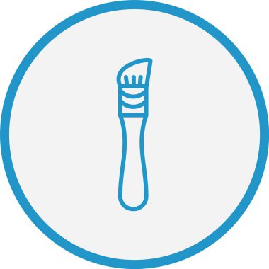 Makyaj Fırçası Çizgisi Mavi Çember