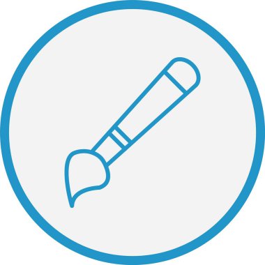 Boya Fırçası Çizgisi Mavi Çember