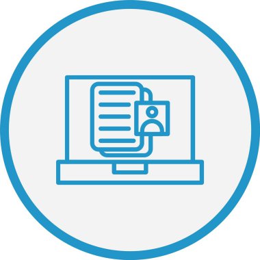 Kişisel Bilgi Satırı Mavi Çember