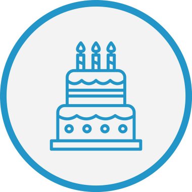 Doğum günü Pasta Hattı Mavi Çember