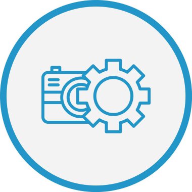 Çark Çizgisi Mavi Çember