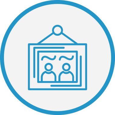 Fotoğraf Çerçevesi Mavi Çember