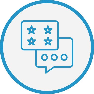 Konuşma Baloncuğu Satırı Mavi Çember