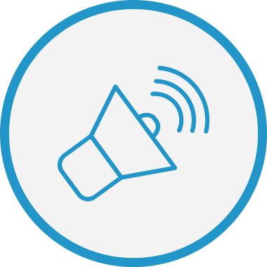 Hoparlör Satırı Mavi Çember