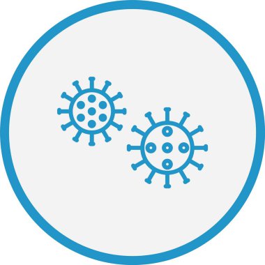 Bakteri Çizgisi Mavi Çember