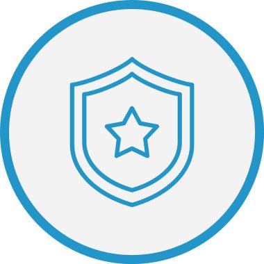 Rozet Çizgisi Mavi Çember