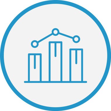 Çubuk Çizelgesi Mavi Çember