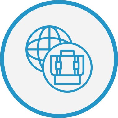 İş Vektör Hattı Mavi Çember