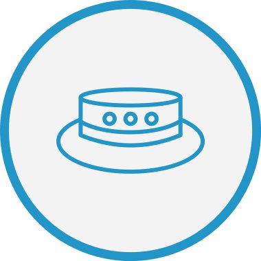 Şapka Çizgisi Mavi Çember