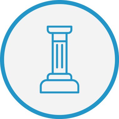 Sütun Çizgisi Mavi Çember