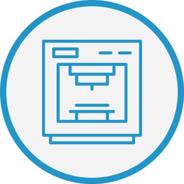 3d Yazıcı Çizgisi Mavi Çember