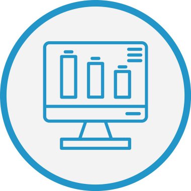 Analiz Çizgisi Mavi Çember