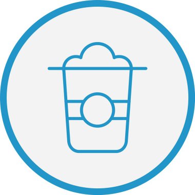 Frappe Çizgisi Mavi Çember