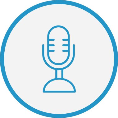 Mikrofon Hat Mavi Çember