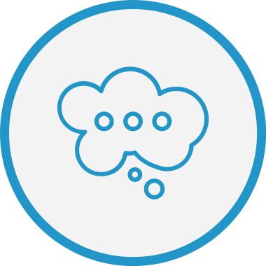 Düşünme Çizgisi Mavi Çember