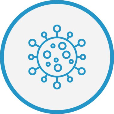 Virüs Çizgisi Mavi Çember