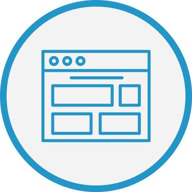 Web Tarayıcı Satırı Mavi Çember