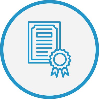 Sertifika Satırı Mavi Çember