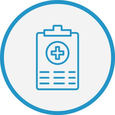 Tıbbi Rapor Çizgisi Mavi Çember