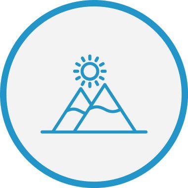 Dağ Çizgisi Mavi Çember