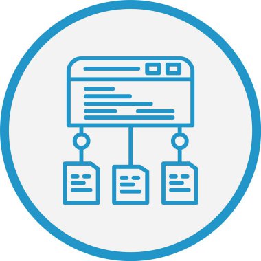 Veri Akımı Çizgisi Mavi Çember