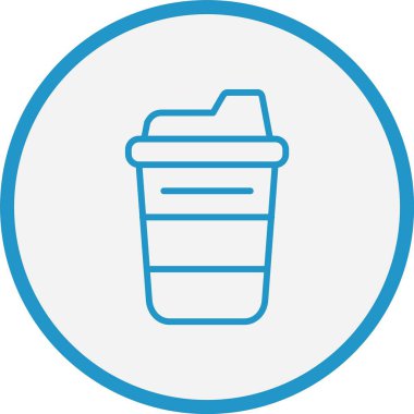 Kahve kupası çizgisi Mavi Çember