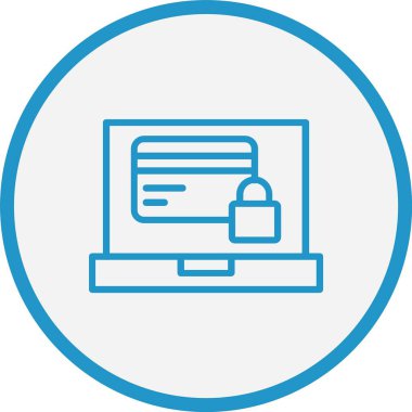 Kredi Kartı Çizgisi Mavi Çember