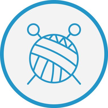 Örgü Çizgisi Mavi Çember