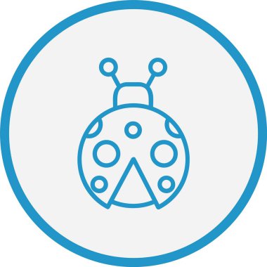 Uğurböceği Çizgisi Mavi Çember