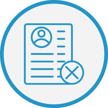 Reddedilmiş Satır Mavi Çember