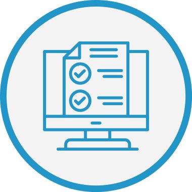 Test Satırı Mavi Çember