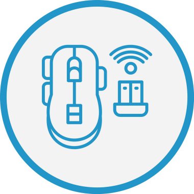 Kablosuz Fare Hattı Mavi Çember