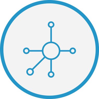 Bağlantı Çizgisi Mavi Çember