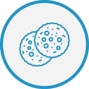 Kurabiye Çizgisi Mavi Çember