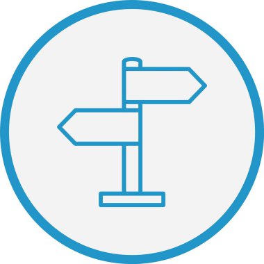 Yönsel İşaret Çizgisi Mavi Çember