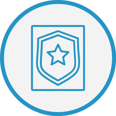 Kalkan Çizgisi Mavi Çember