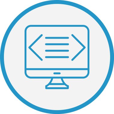 Bilgisayar Çizgisi Mavi Çember