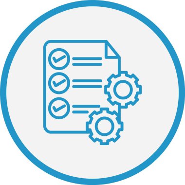 Veri İşleme Satırı Mavi Çember