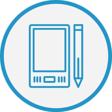 Grafik Tableti Çizgisi Mavi Çember