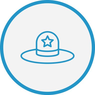 Şapka Çizgisi Mavi Çember